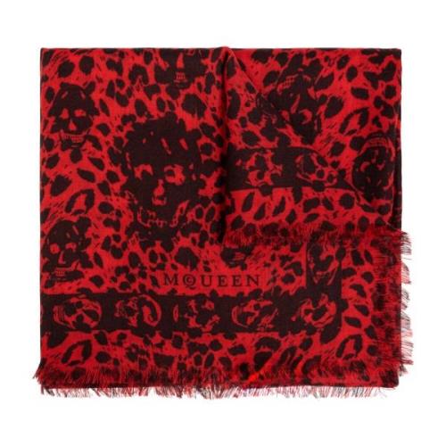 Wollen Sjaal Alexander McQueen , Red , Dames