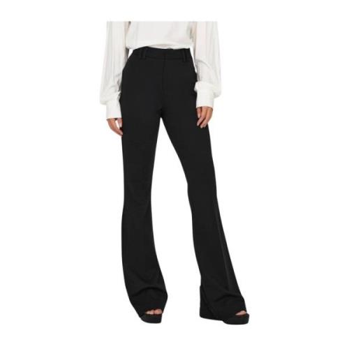 Olifant Flare Broek Vrouwen Only , Black , Dames