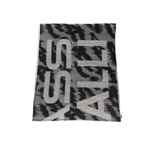 Animalier Patroon Logo Sjaal Cavalli Class , Gray , Heren