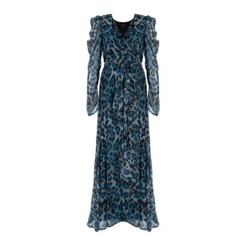 Elegante Maxi Wrap Jurk Liu Jo , Blue , Dames