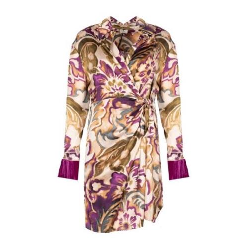 Elegante V-Hals Wikkeljurk Liu Jo , Multicolor , Dames