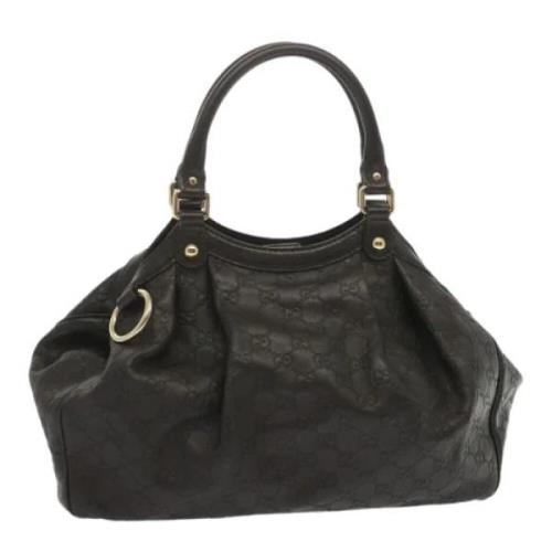 Pre-owned Canvas handbags Gucci Vintage , Black , Dames