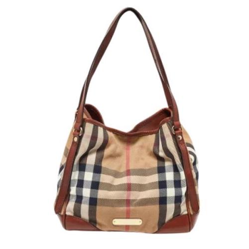 Pre-owned Leather totes Burberry Vintage , Brown , Dames