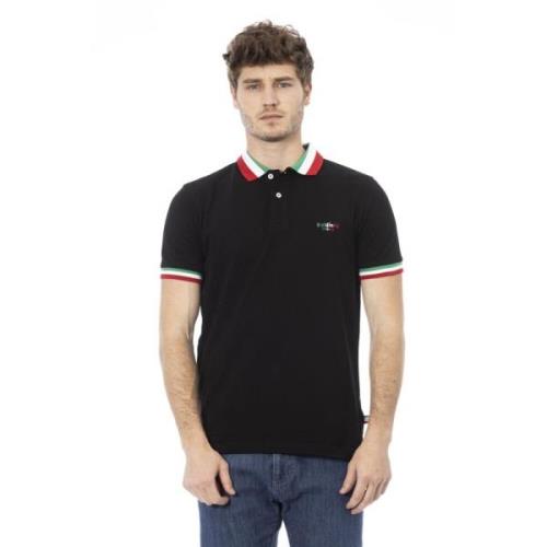 Tricolor Polo Shirt Baldinini , Black , Heren