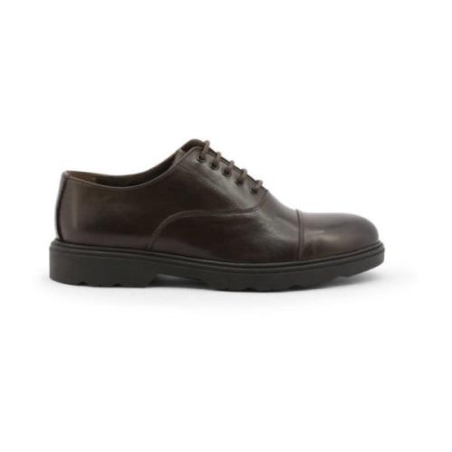 Bruine Leren Veterschoenen Duca di Morrone , Brown , Heren