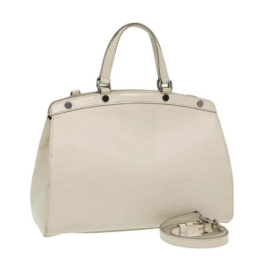 Pre-owned Leather handbags Louis Vuitton Vintage , White , Dames