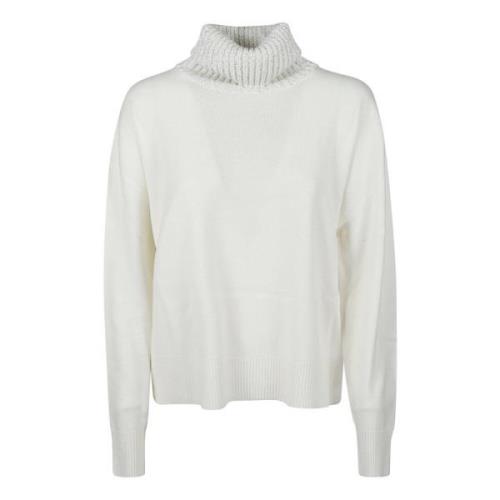 Comfortabele Gebreide Turtle Neck Sweater Fabiana Filippi , Beige , Da...