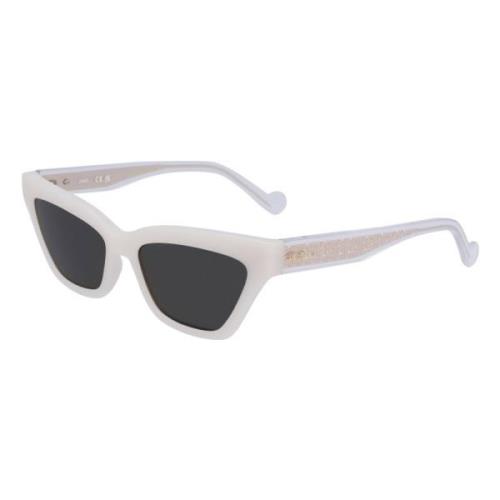 Bruine Aviator Zonnebril met Acetaat Montuur Liu Jo , White , Dames