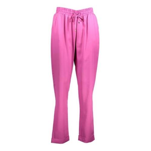 Roze Lyocell Jeans & Pant met elastische tailleband Kocca , Pink , Dam...