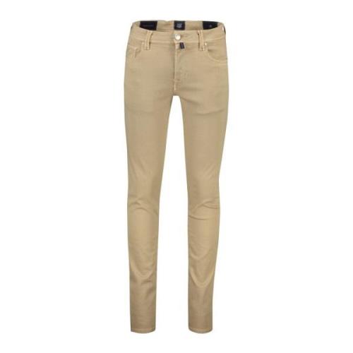 Beige Winter Jeans 5-Pocket Effen Dessin Tramarossa , Beige , Heren