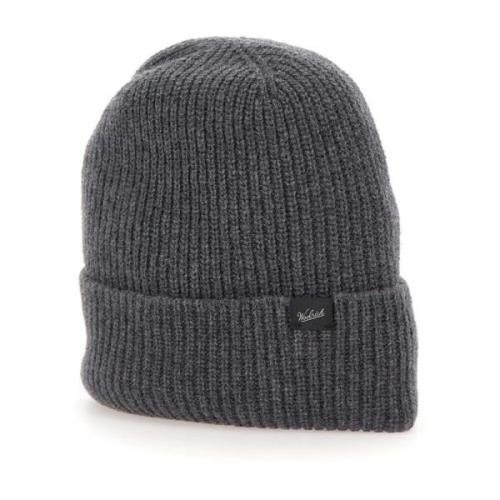 Mannen Antracietgrijze Beanie Muts Woolrich , Gray , Heren