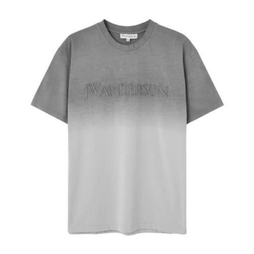 Grijze shirt met geborduurd logo JW Anderson , Gray , Heren