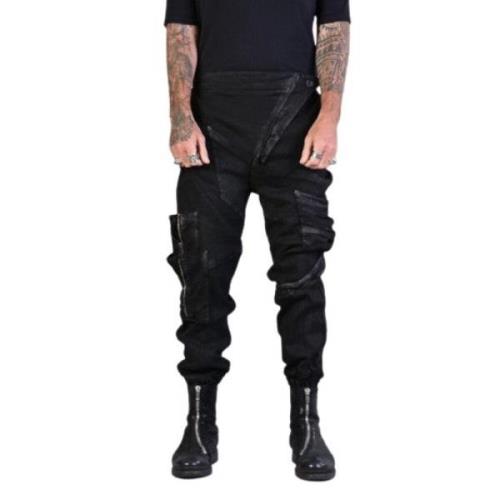 Gewaxte Cargo Broek La Haine Inside Us , Black , Heren