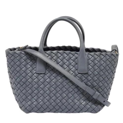 Pre-owned Leather totes Bottega Veneta Vintage , Gray , Dames