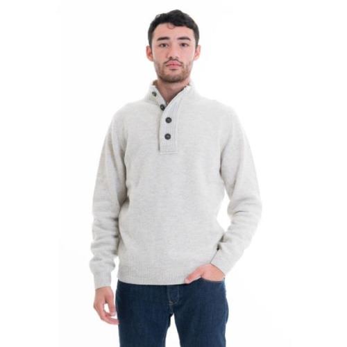 Essential Half Zip Pullover Barbour , White , Heren