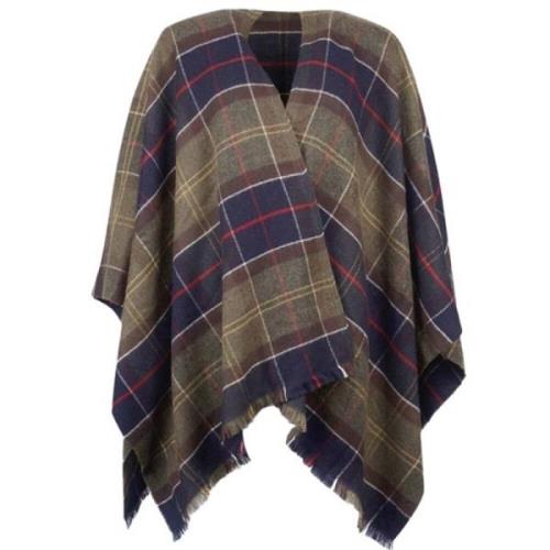 Stijlvolle Tartan Serape Wrap Barbour , Multicolor , Dames