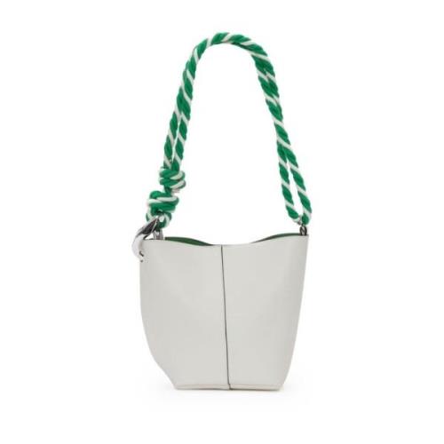 Tweekleurige lamsskin tas met touwhandvat JW Anderson , White , Dames