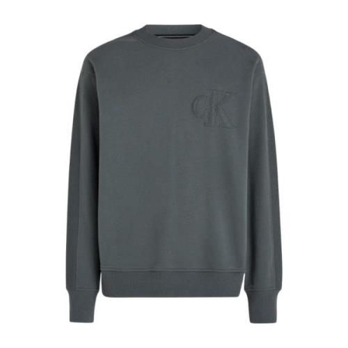 Applique Sweatshirt Calvin Klein , Green , Heren