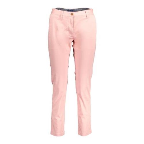 Roze Damesbroek Slimme Pijp Logo Gant , Pink , Dames