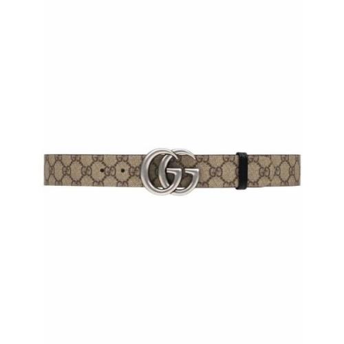 Omkeerbare GG Marmont Riem Gucci , Beige , Heren