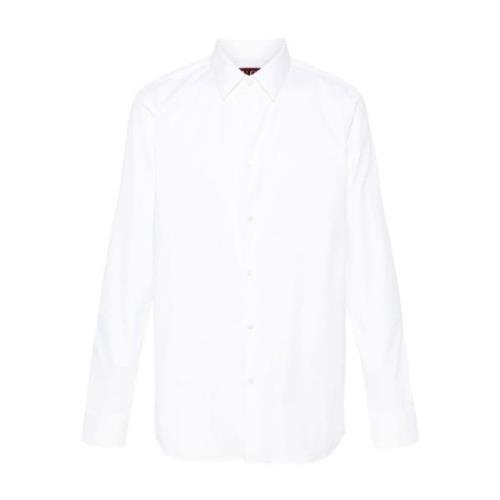 Witte Poplin Button-Up Overhemd Gucci , White , Heren