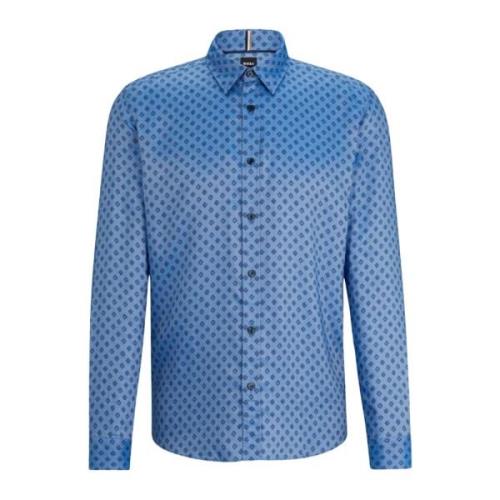 Heren Kent Kraag Overhemd Hugo Boss , Blue , Heren