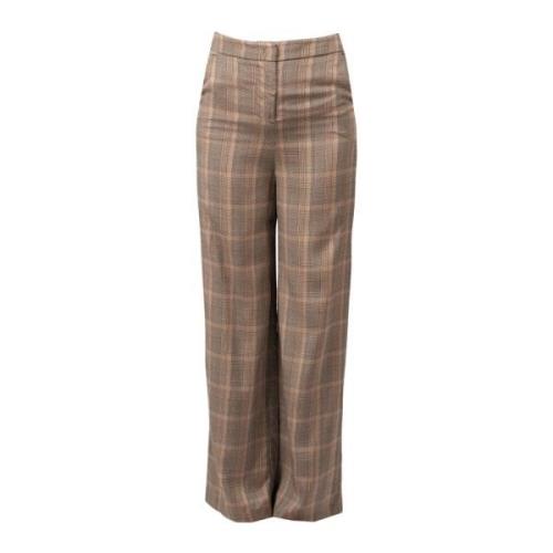 Hoge Taille Wijde Broek Pinko , Brown , Dames