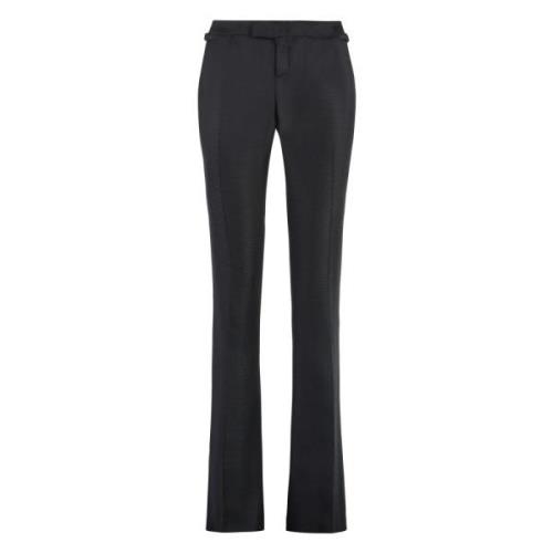 Flared Broek met Zakken Tom Ford , Black , Dames