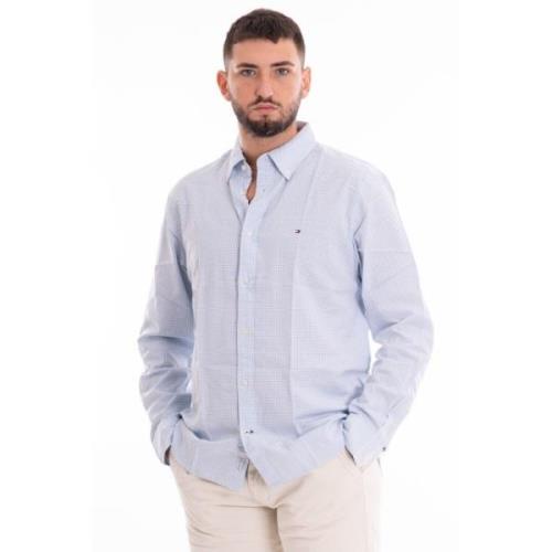 Zachte Flex Gingham Shirt Tommy Hilfiger , Blue , Heren