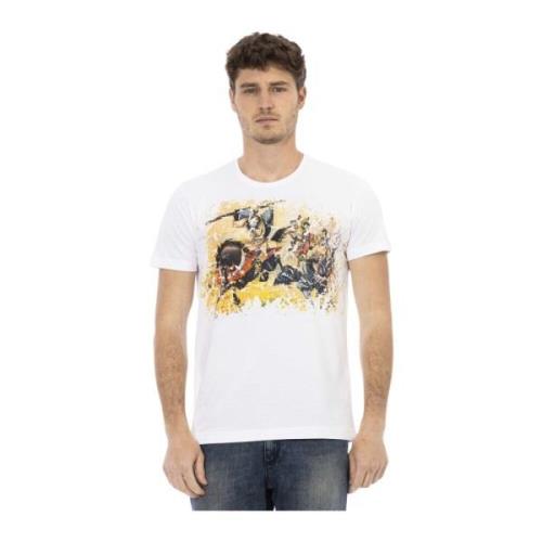 Korte Mouw Ronde Hals T-Shirt Trussardi , White , Heren