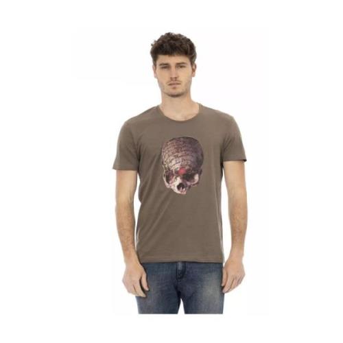 Action Bruin Katoenen T-Shirt Trussardi , Brown , Heren