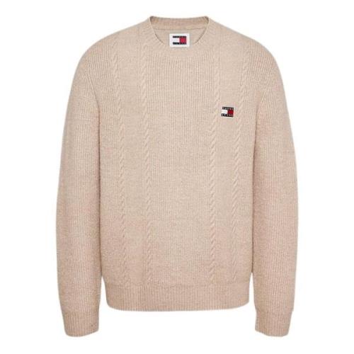 Klassieke Heritage Gebreide Trui Tommy Hilfiger , Beige , Heren