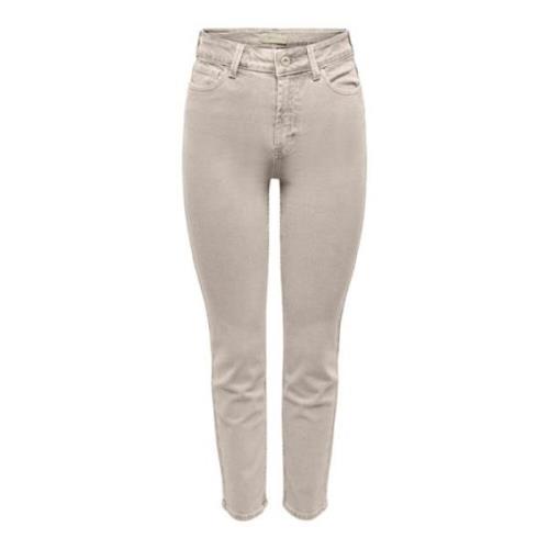 Emily Straight Leg Broek Only , Gray , Dames