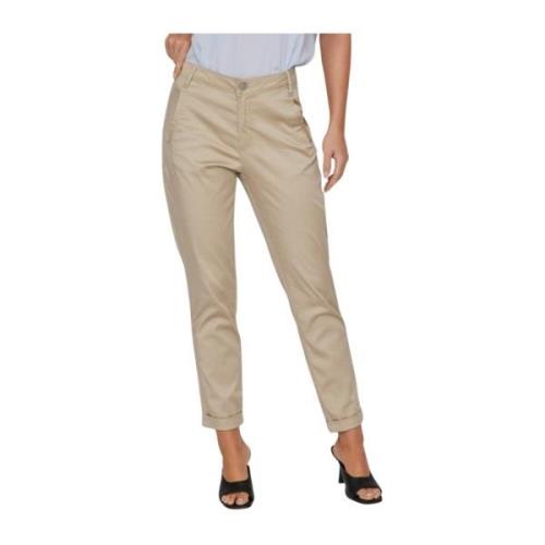 Dames Chino Broek Vila , Beige , Dames