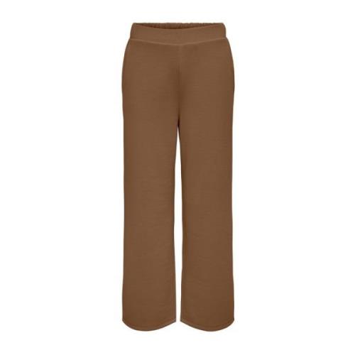 Wijde broek voor vrouwen Only , Brown , Dames