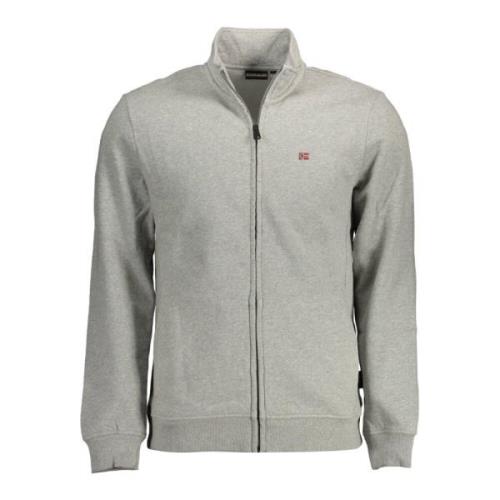 Hoodie met rits Grijs Lange mouw Napapijri , Gray , Heren