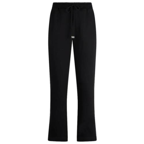 Katoenen sweatpants met strassdecoratie Patrizia Pepe , Black , Dames