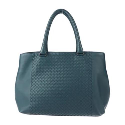 Pre-owned Leather totes Bottega Veneta Vintage , Blue , Dames