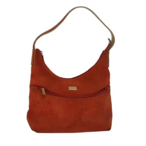 Pre-owned Suede gucci-bags Gucci Vintage , Orange , Dames