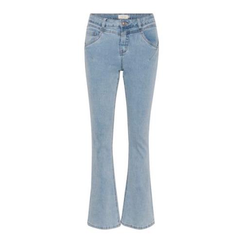 Bootcut Jeans - Shape Bukser Cream , Blue , Dames