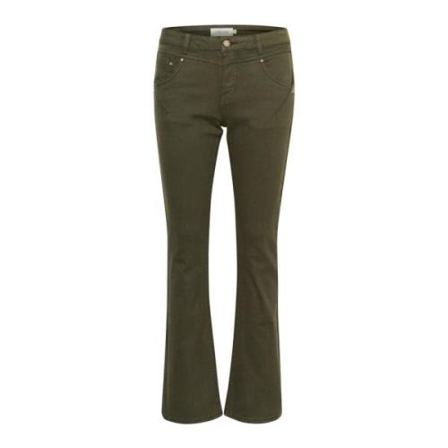 Bootcut Jeans Deep Depths Cream , Green , Dames