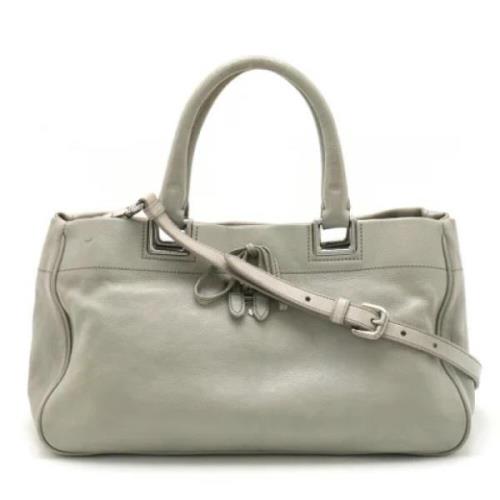 Pre-owned Leather totes Prada Vintage , Gray , Dames