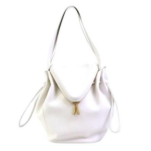 Pre-owned Leather shoulder-bags Bottega Veneta Vintage , White , Dames