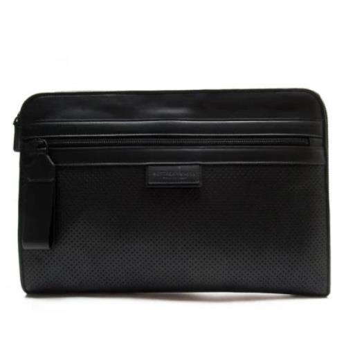 Pre-owned Leather clutches Bottega Veneta Vintage , Black , Unisex