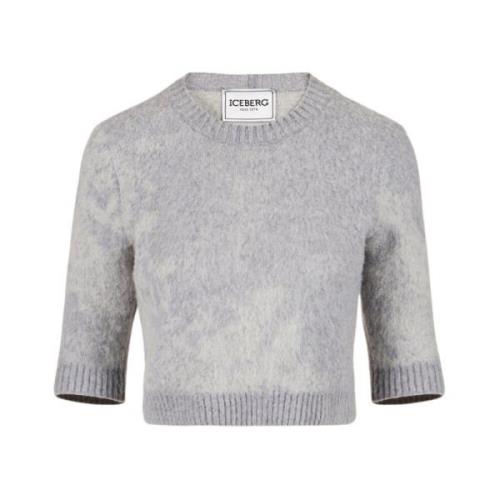 Slangeneffect crew-neck sweater Iceberg , Gray , Dames