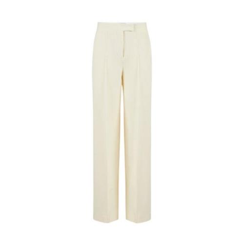 Wijde been wol bouclé broek Iceberg , Beige , Dames