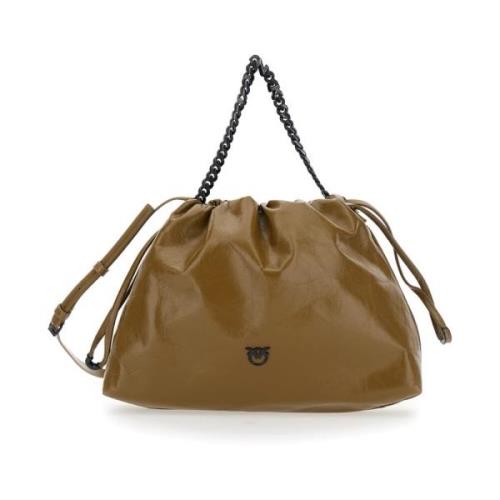 Bruin Chain Handle Tote Bag Pinko , Brown , Dames