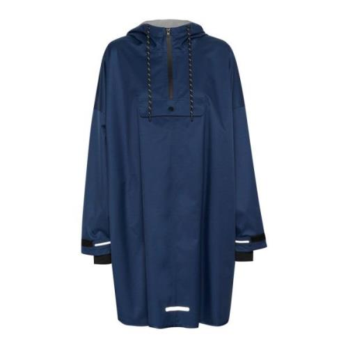 Oversized Anorak Dress Blues Cream , Blue , Dames