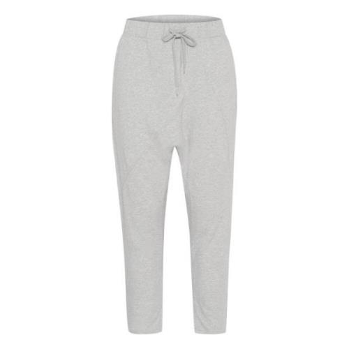 Relaxed Fit Sweatpants Lichtgrijs Melange Cream , Gray , Dames