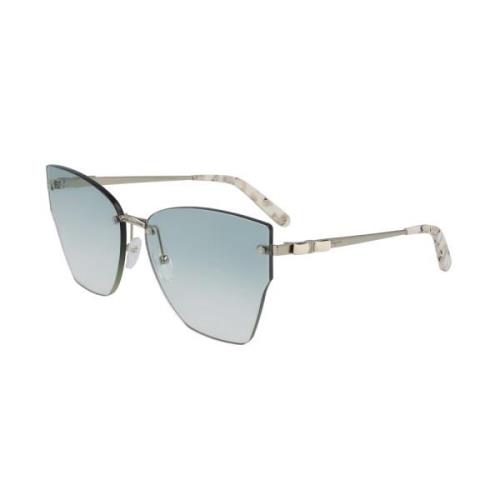 Stijlvolle zonnebril met kleurcode Salvatore Ferragamo , Gray , Dames